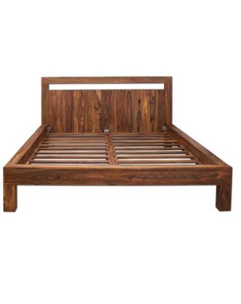 Łóżko drewniane 140x200 PU Brown