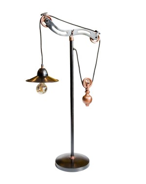 Skórzano - mosiężna lampa na biurko RHD-2711