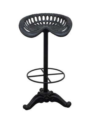 Hoker metalowy czarny / Krzesło barowe M-10319