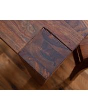Stół drewniany jadalniany 160/260 cm PU Brown