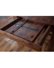 Stół drewniany jadalniany 160/260 cm PU Brown