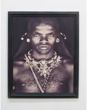 Niesamowity obraz Przywódca Masajów z Kenijskiej wioski  - 75x92