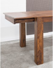 Stół drewniany jadalniany 148/220cm PU Brown