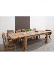 Stół drewniany jadalniany 180/280 cm Natural