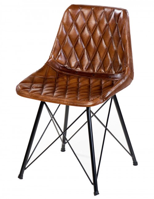 Krzesło z obiciem skórzanym 74x47x50