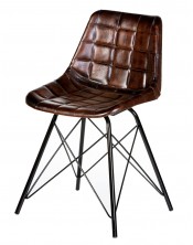 Krzesło z obiciem skórzanym 74x47x50