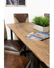 Stół drewniany jadalniany Erozyjny 160 x 90 x 76 + szkło hartowane 10mm