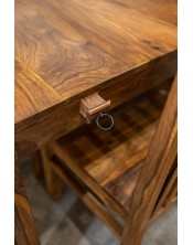 Stół drewniany jadalniany 120/210 PU Brown Palisander