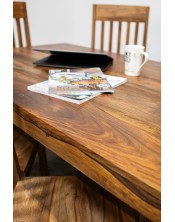 Stół drewniany jadalniany 160/250 PU Brown Palisander