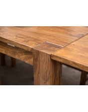 Stół drewniany jadalniany 180/280 cm PU Brown