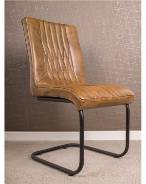 Wygodne krzesło skórzane loft 48x57x91 M-20705